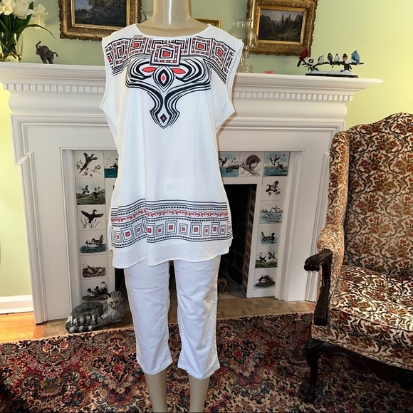 Nwot Elegant, versatile, Women’s graphic designer tunic by ELXSI - Picture 2 of 4